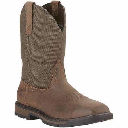 Ariat Men's Groundbreaker Waterproof Wellington Squared  Steel Toe Safety Boot AR15196 EH