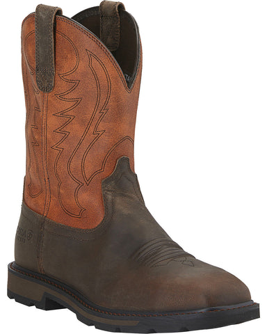 Ariat Men's Groundbreaker Wellington Safety Toe Steel Toe Squarw Toe AR15191 EH SR