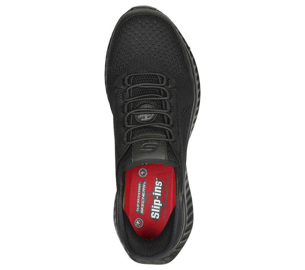 Men's Skechers Black Composite Toe Slip-Ins Tilido Fletchit Work Shoe SK200206 EH