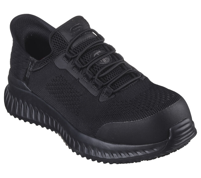 Mens Skechers Black Composite Toe Slip-Ins Tilido Fletchit