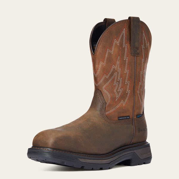 Ariat Men's Big Rig Waterproof Compostie Toe Work Boot Wellington Safety Toe AR33993 SRO EH