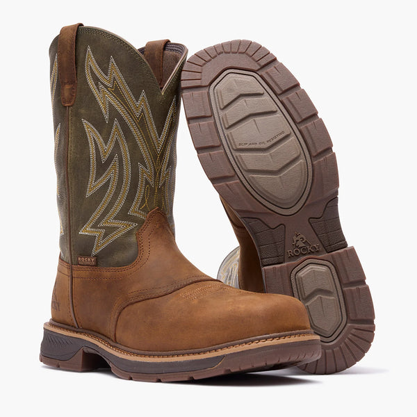 Rocky Men's Ride LTE Carbon Toe Western Boot Safety Toe EH SR RK0481