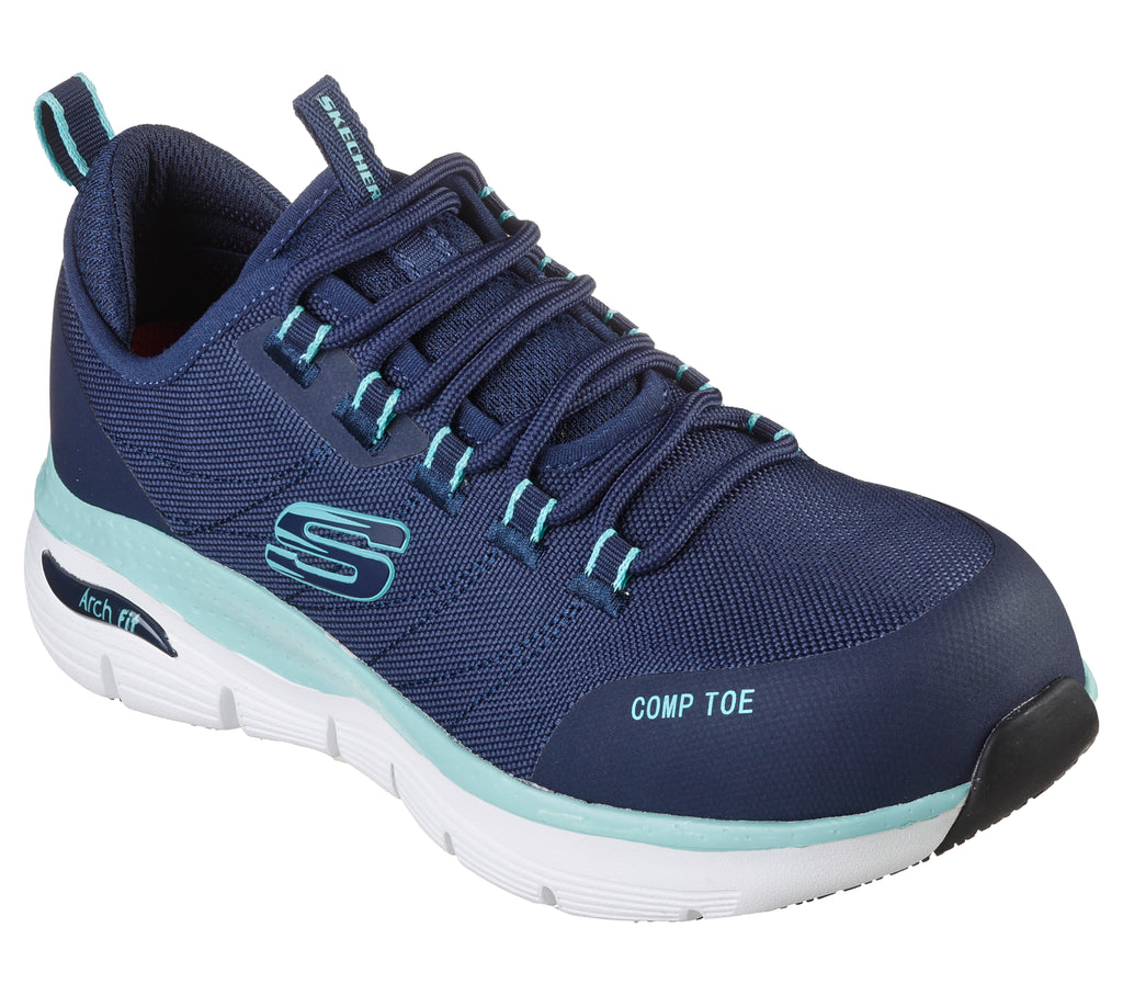 Skechers Arch Fit Womens Comp Toe Safety Toe Athletic SK108075NVAQ