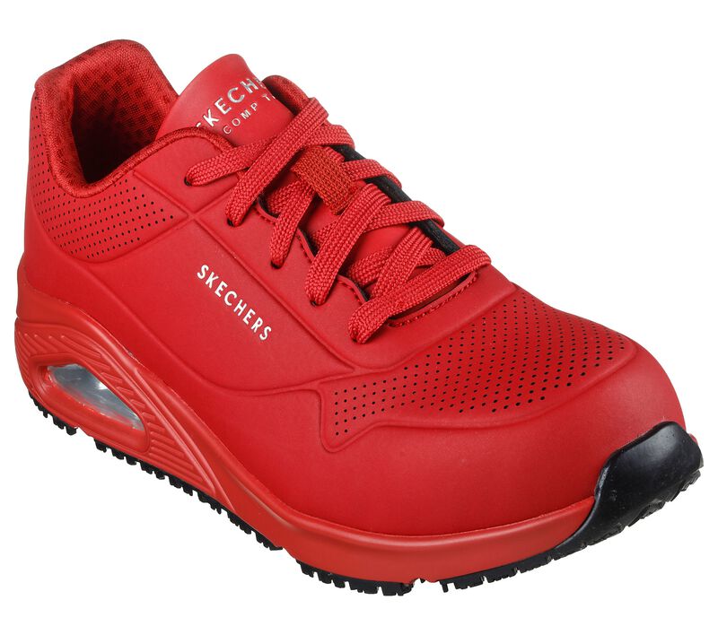 Skechers Women's Uno Composite Toe Safety Toe Red Athletic Work