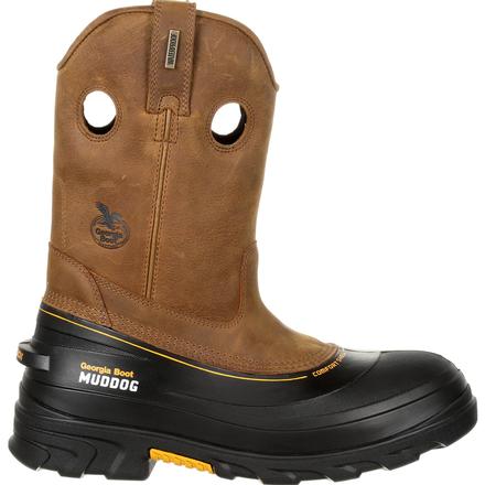 Georgia Boot Mens Waterproof Muddog Wellington with a Composite Toe EH GB00243